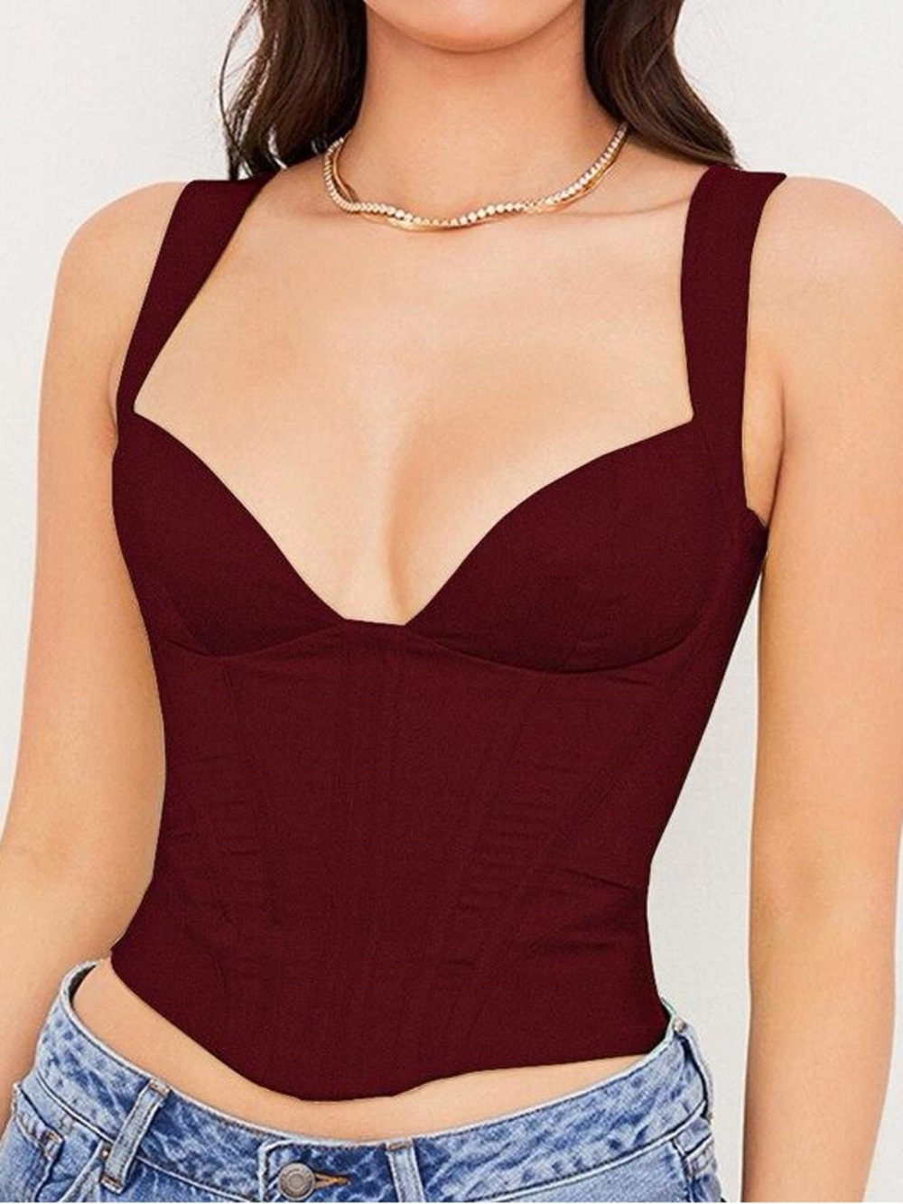 Pretty little thing  Black  Corset Tank Top
